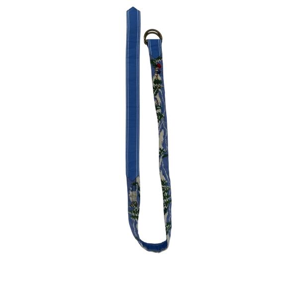 L.L. Bean Needlepoint Alpine Winter D-Ring Belt Sz L-XL Wool main image 10